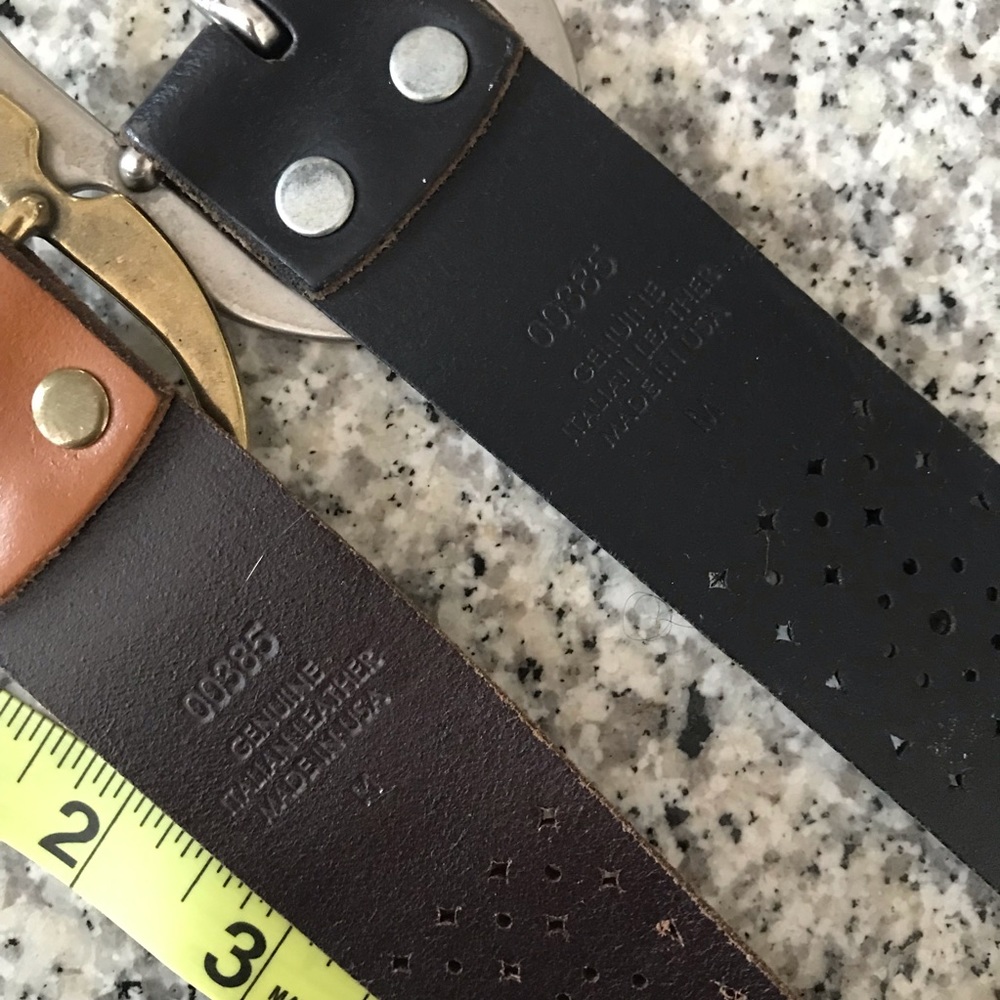 Leather Belt Pair 32” - Picture 7 of 8